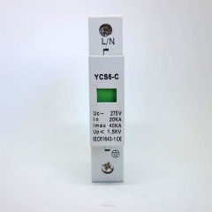 Zvodič prepätia 1polový - trieda C, In 20kA, Imax40kA, nap.ochranná hladina <1,4kV, (8-20 us) 