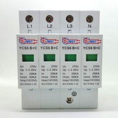 Zvodič prepätia 3+N - trieda B+C, In 20kA, Imax50kA, nap.ochranná hladina <2,2kV, limp 10/350